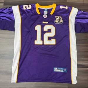 Minnesota Vikings Percy Harvin #12 NFL 50th Anniversary Stitched Jersey 54 2XL